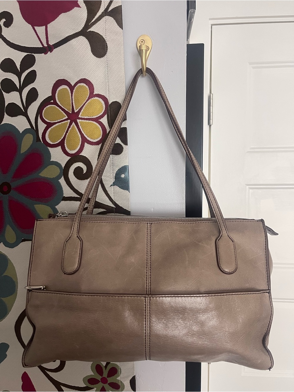HOBO Women's Leather TOTE, Shoulder Bag, Taupe